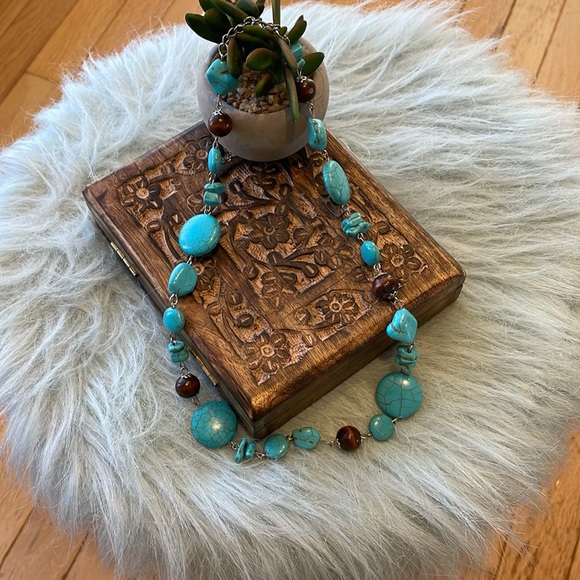 Vintage turquoise stone necklace - Picture 3 of 4